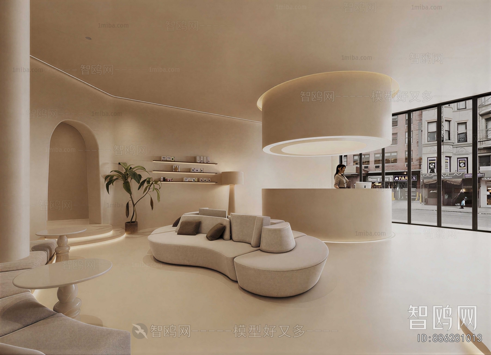 Modern Office Reception Desk