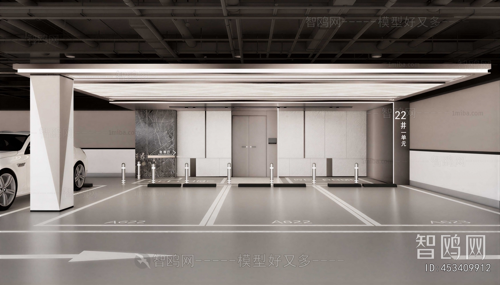 Modern Underground Parking Lot