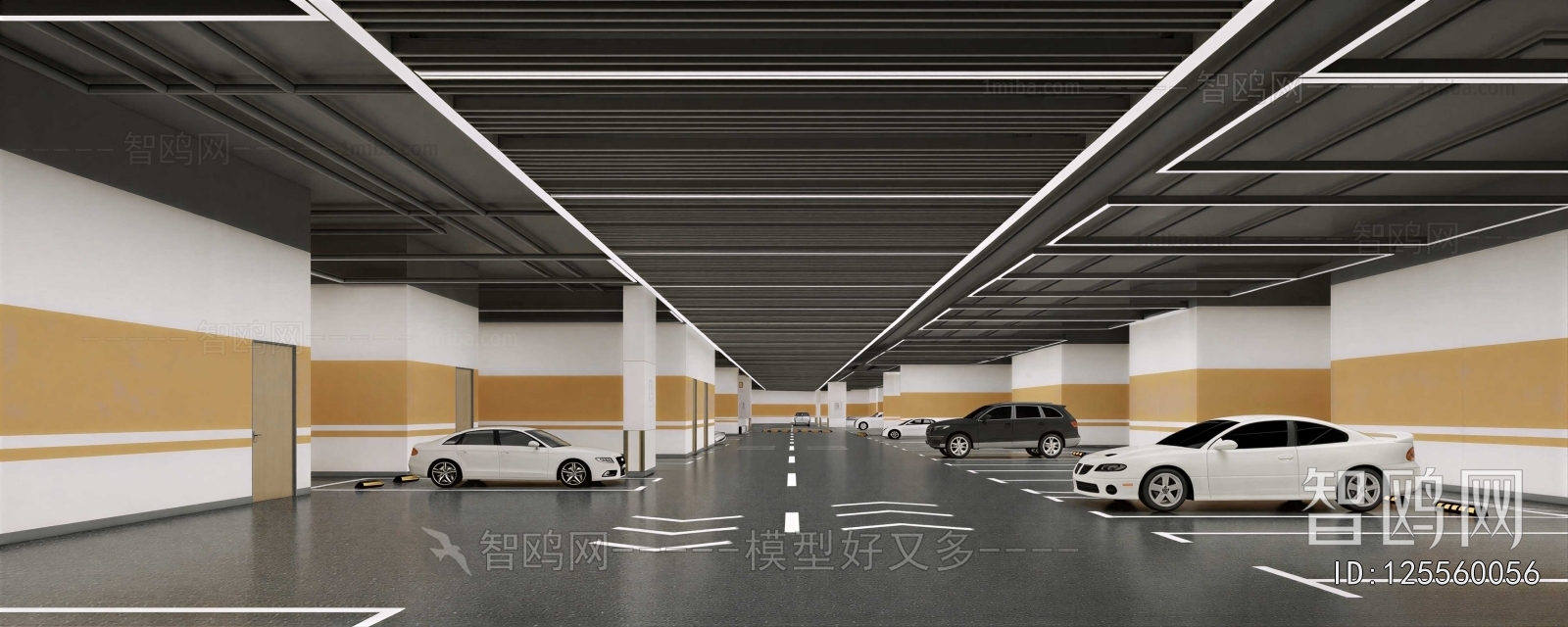 Modern Underground Parking Lot
