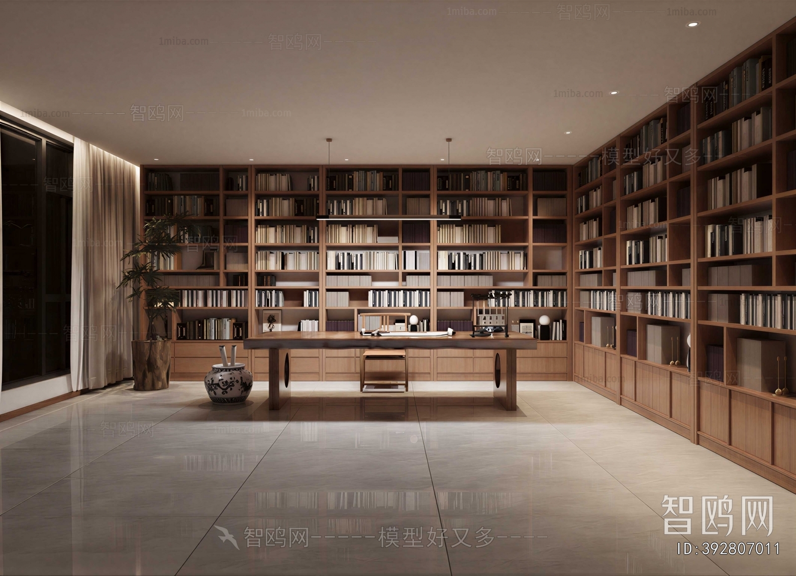 New Chinese Style Study Space