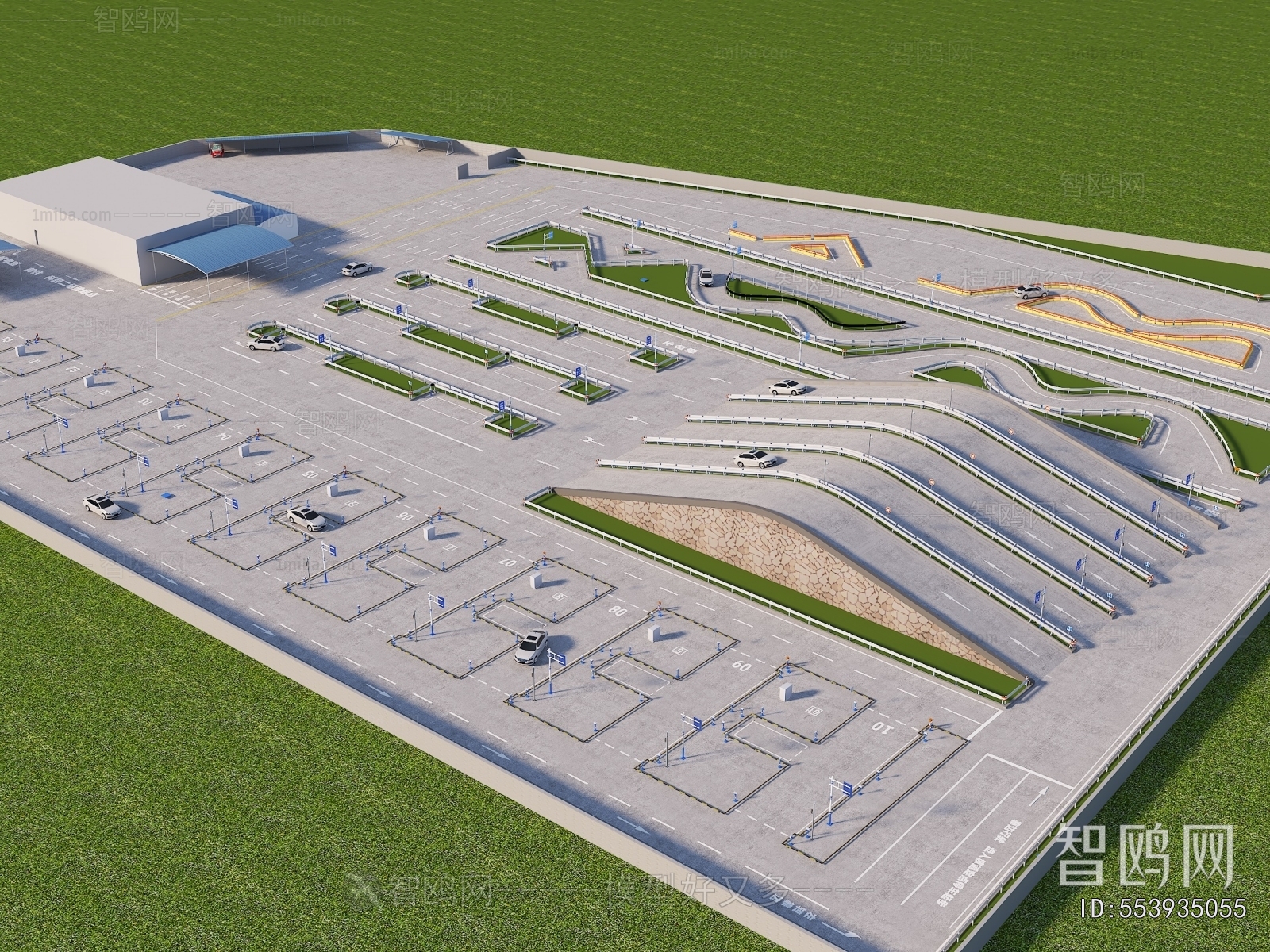Modern Architectural Bird's-eye View Planning
