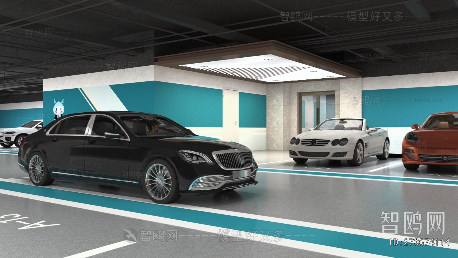Modern Underground Parking Lot