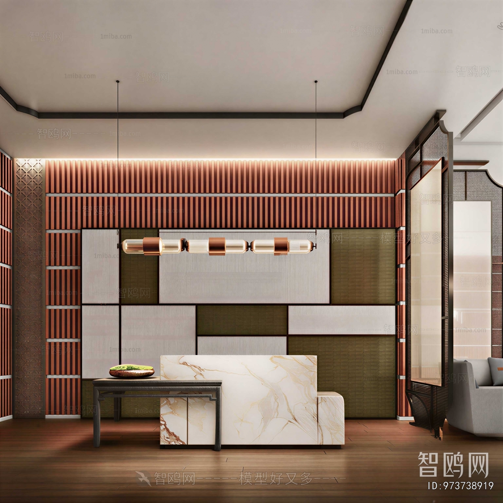 Modern Office Reception Desk