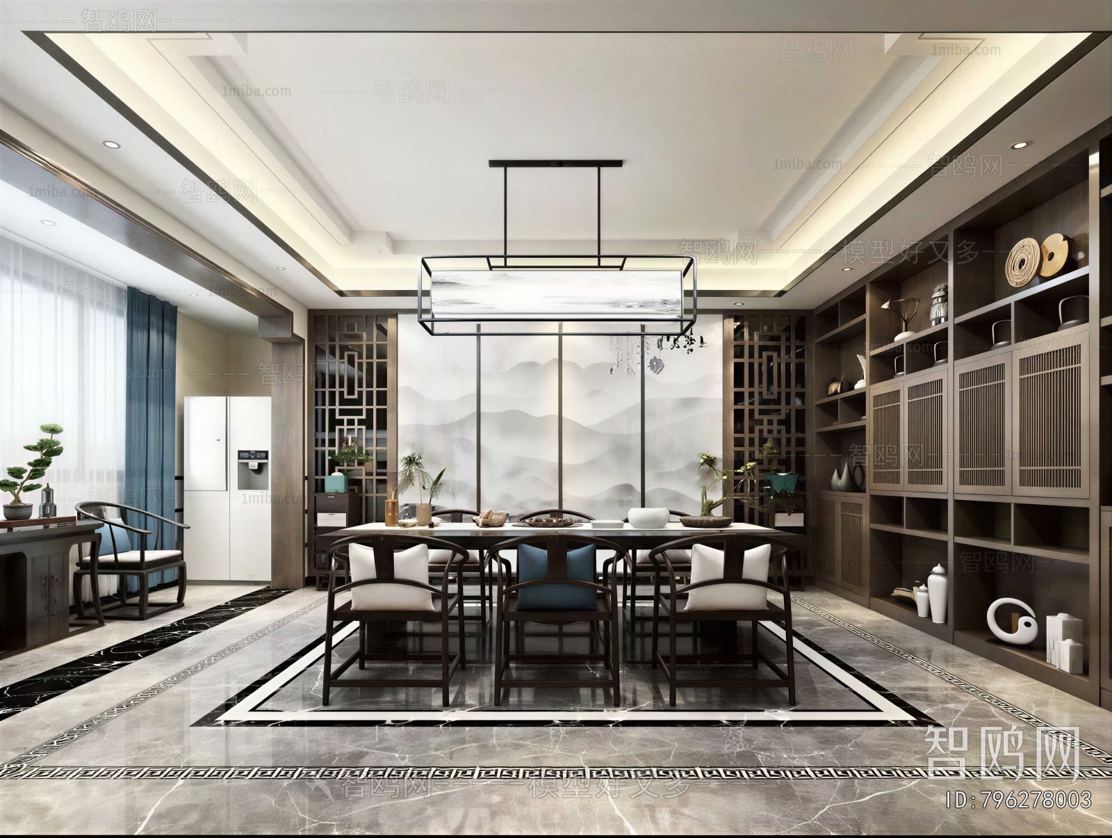New Chinese Style A Living Room