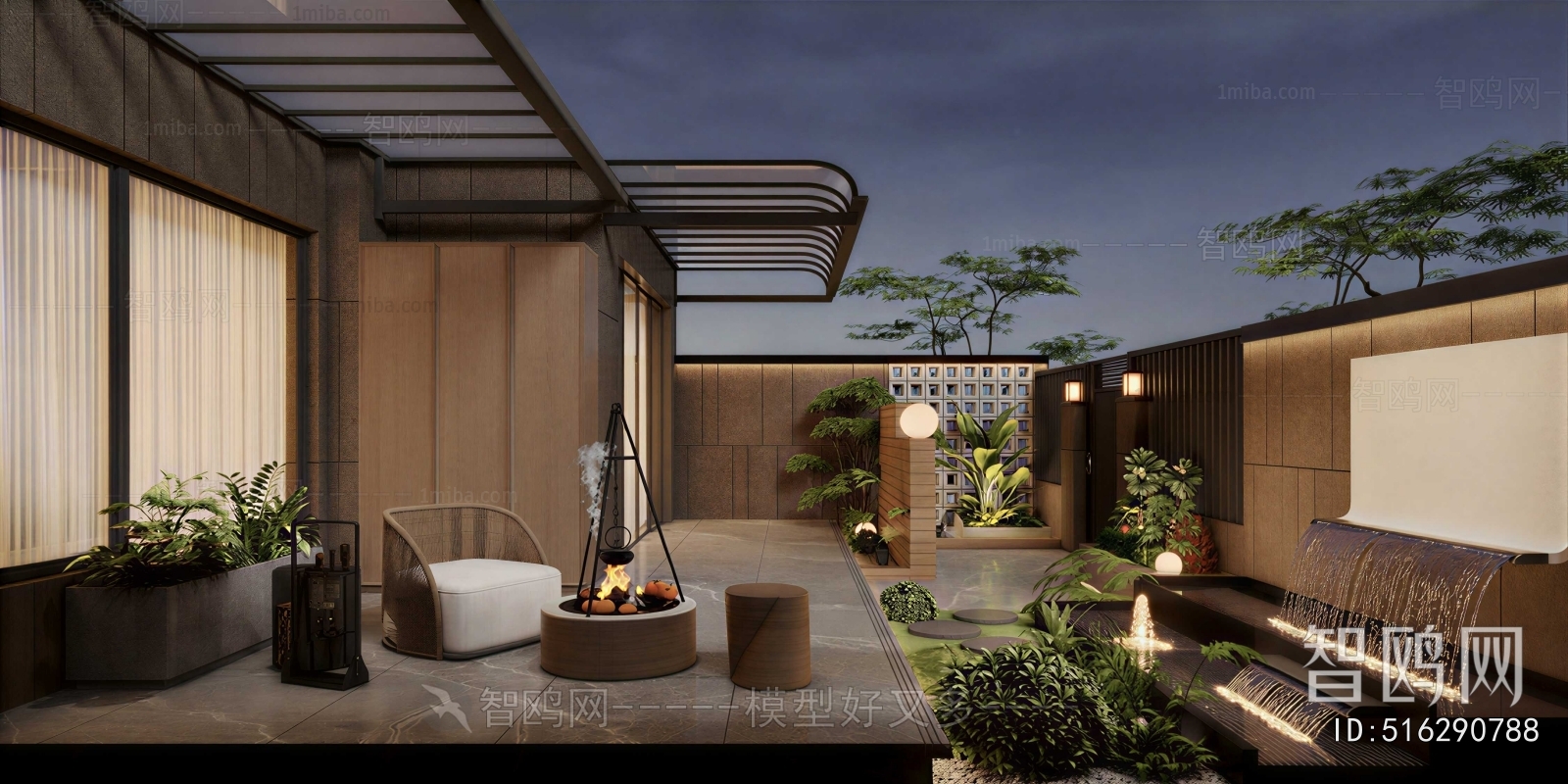 Modern Courtyard/landscape