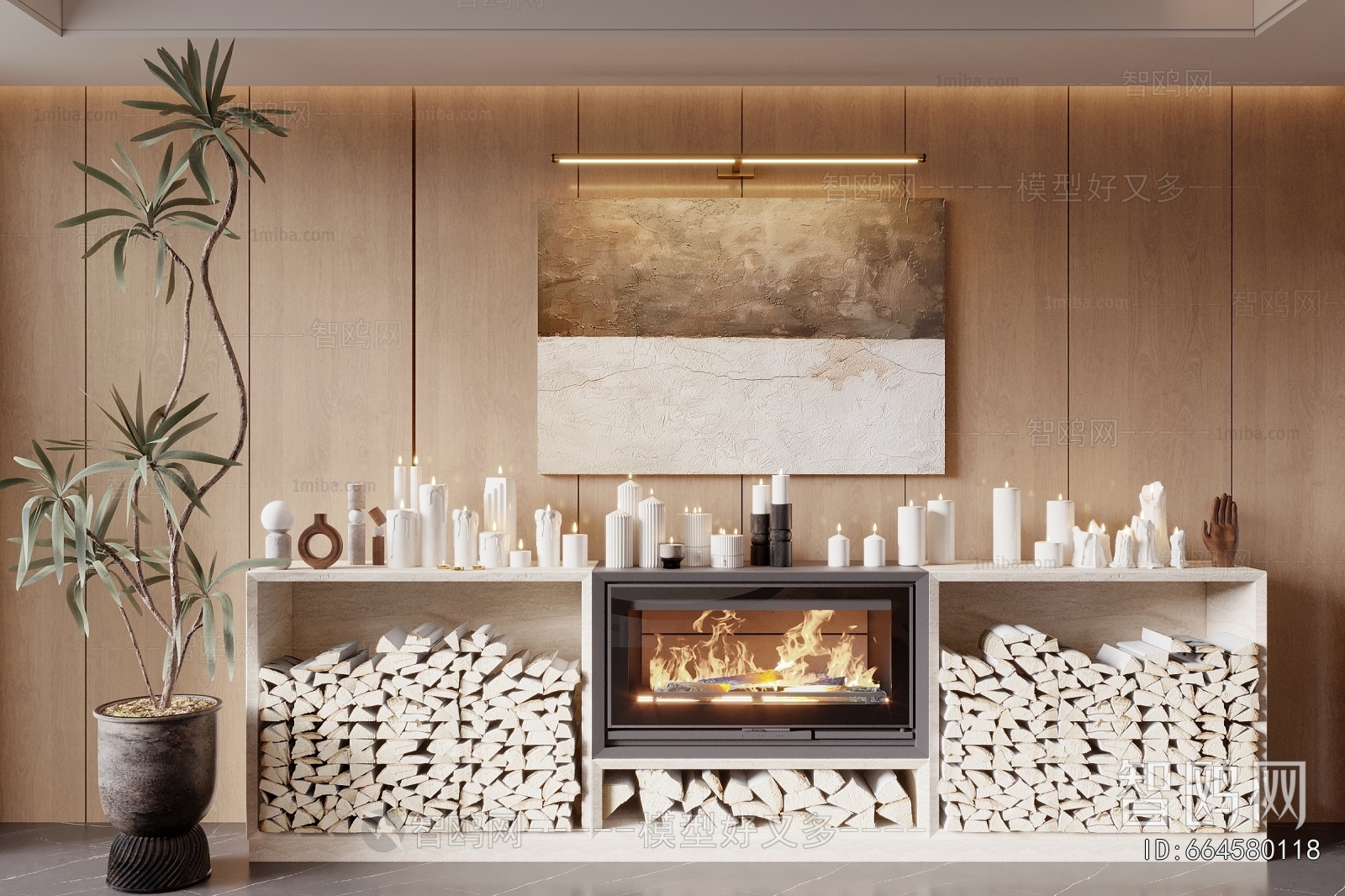 Modern Electronic Fireplace