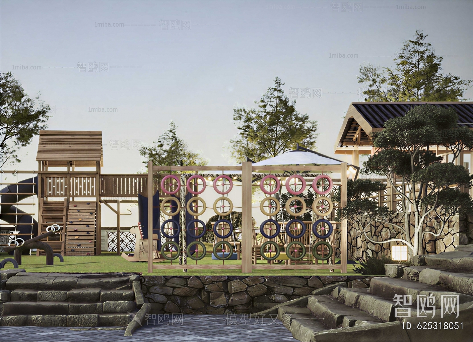 New Chinese Style Courtyard/landscape