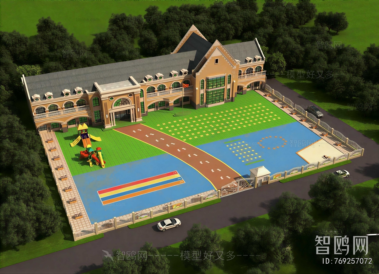 Modern Architectural Bird's-eye View Planning