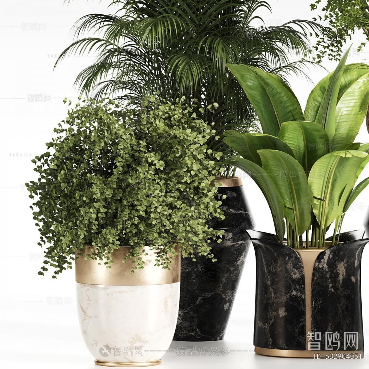 Modern Ground Green Plant Potted Plants