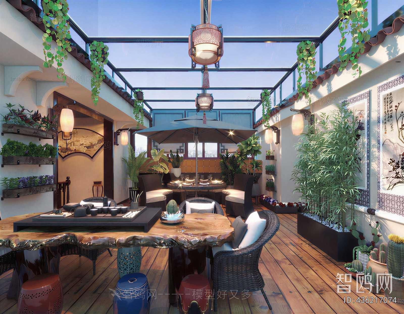 New Chinese Style Terrace