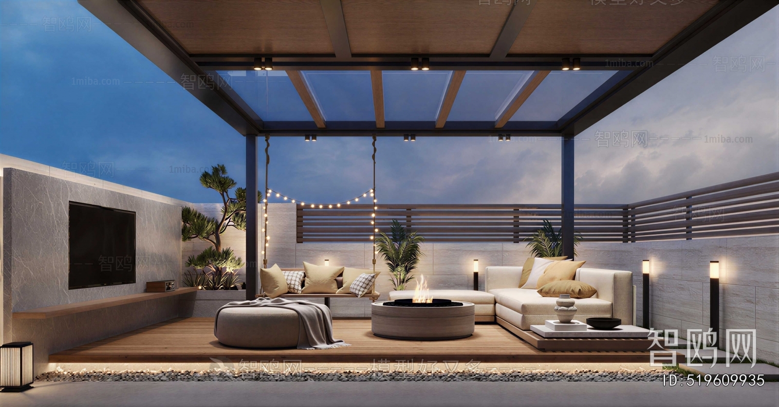 Modern Courtyard/landscape