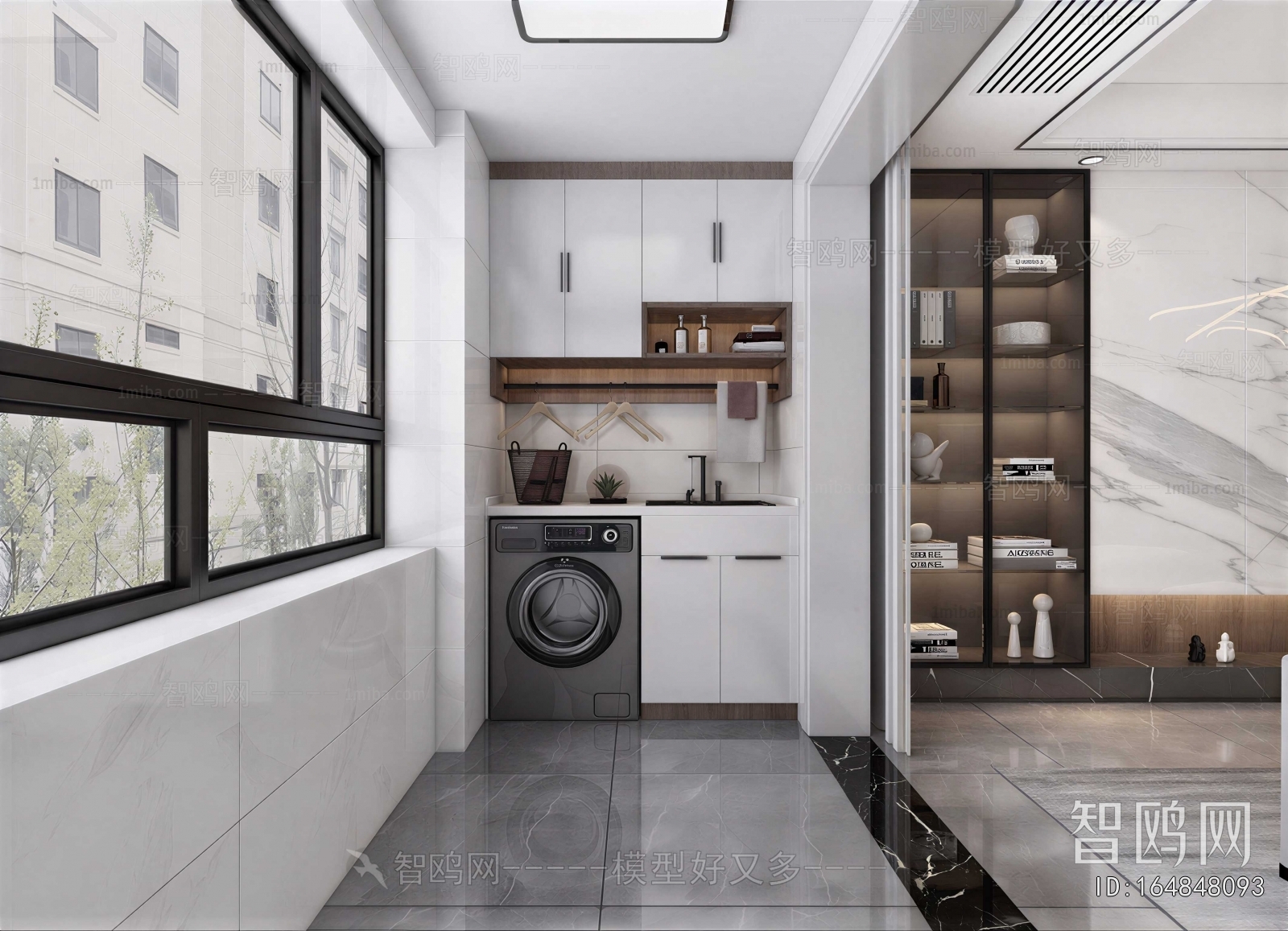 Modern Balcony Laundry Room