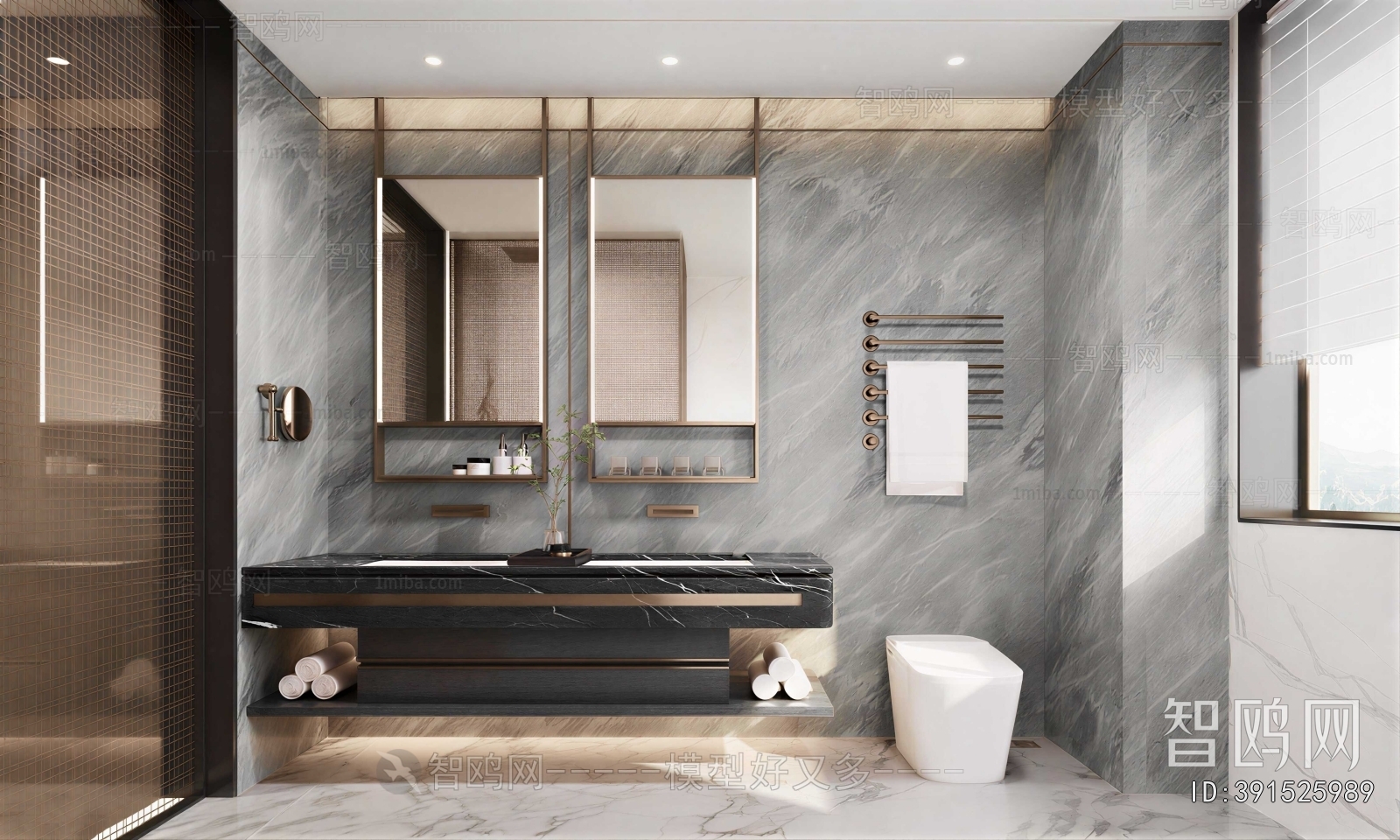 New Chinese Style Bathroom Cabinet