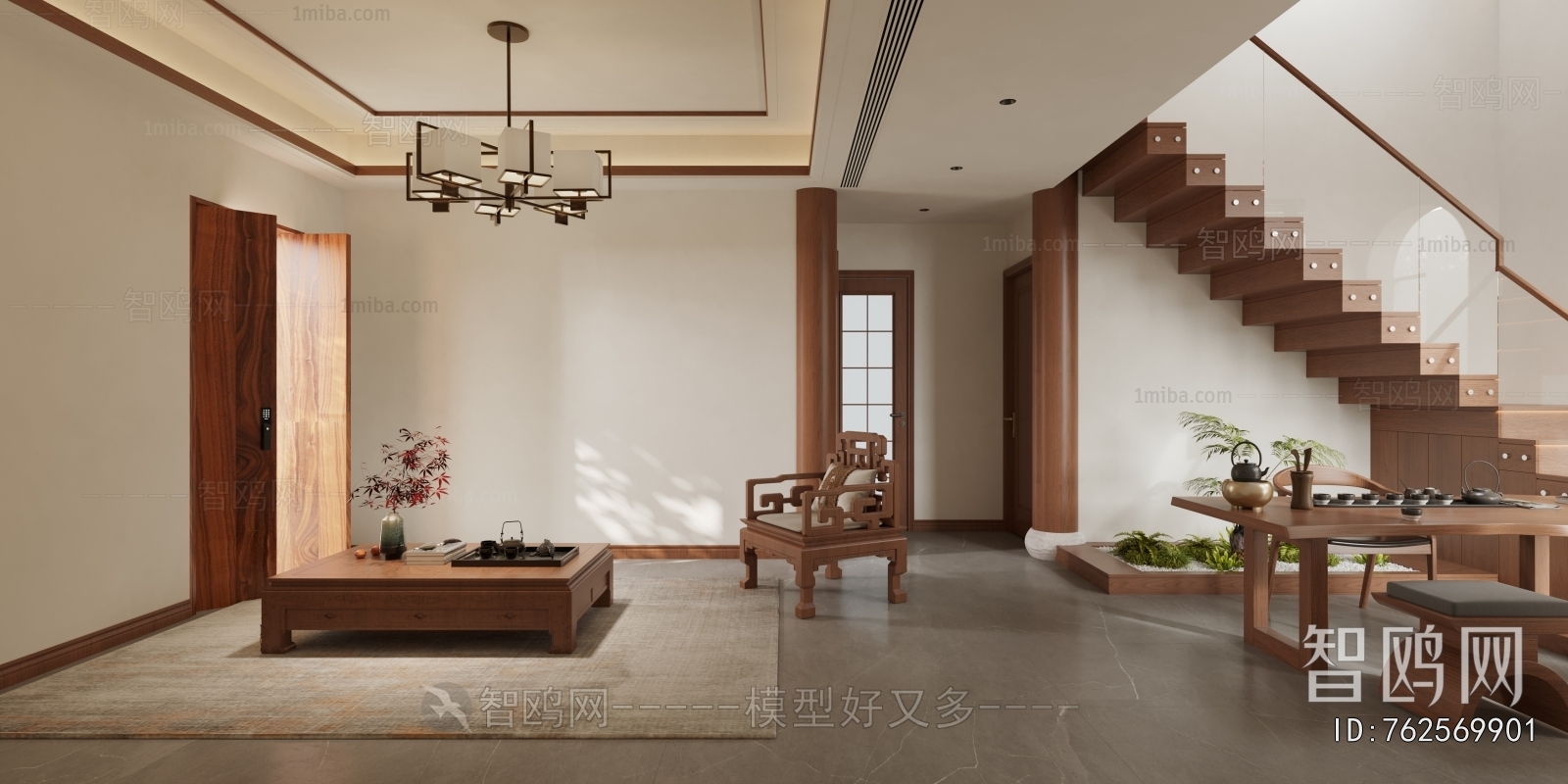 New Chinese Style A Living Room