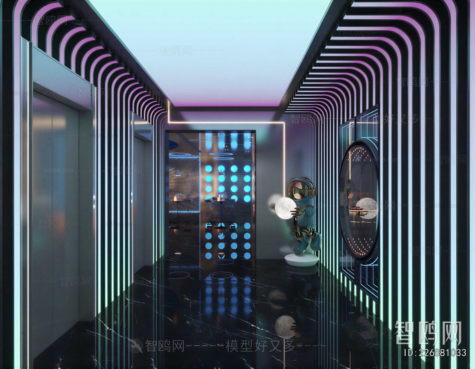 Modern Corridor/elevator Hall