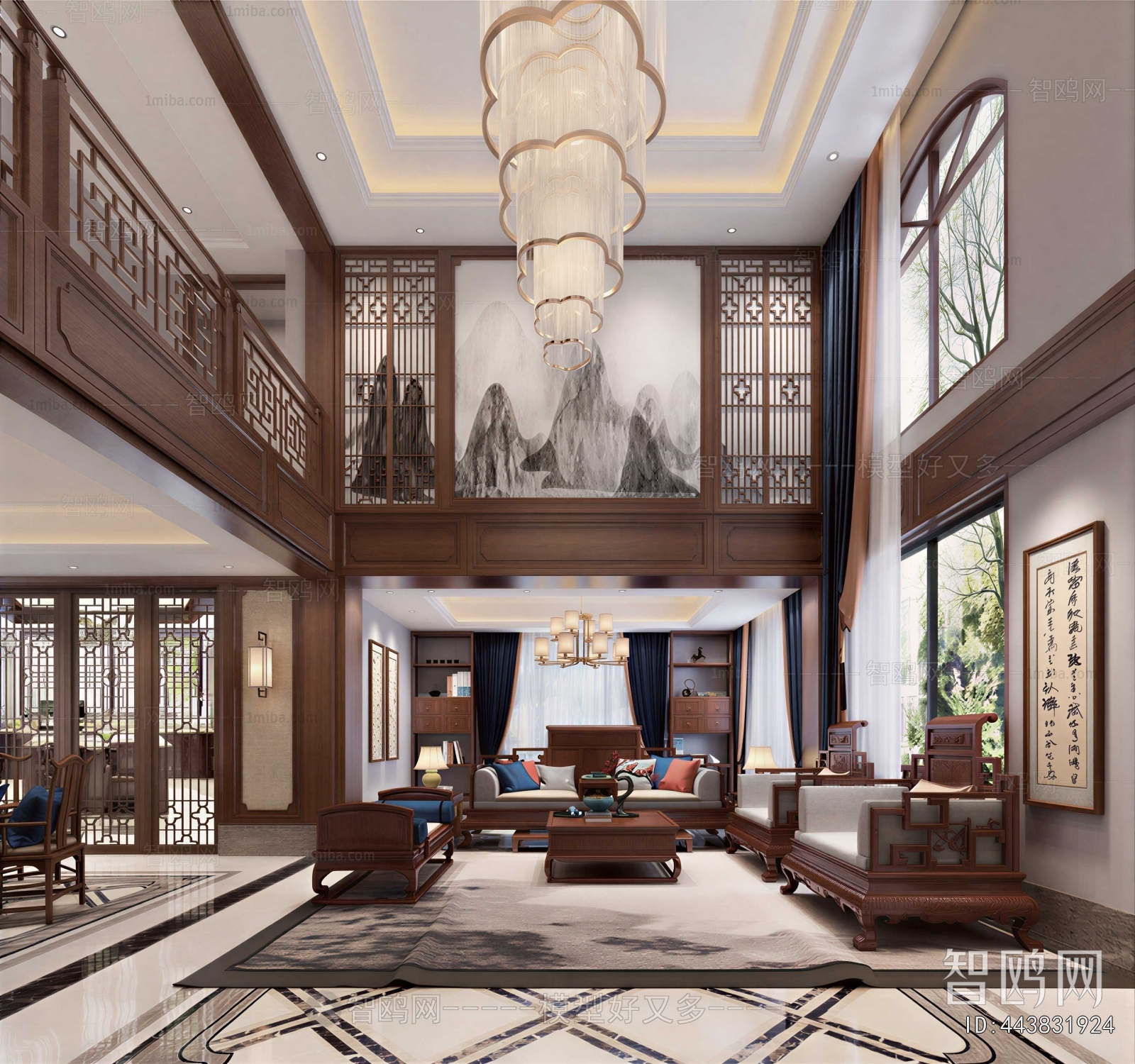 New Chinese Style A Living Room