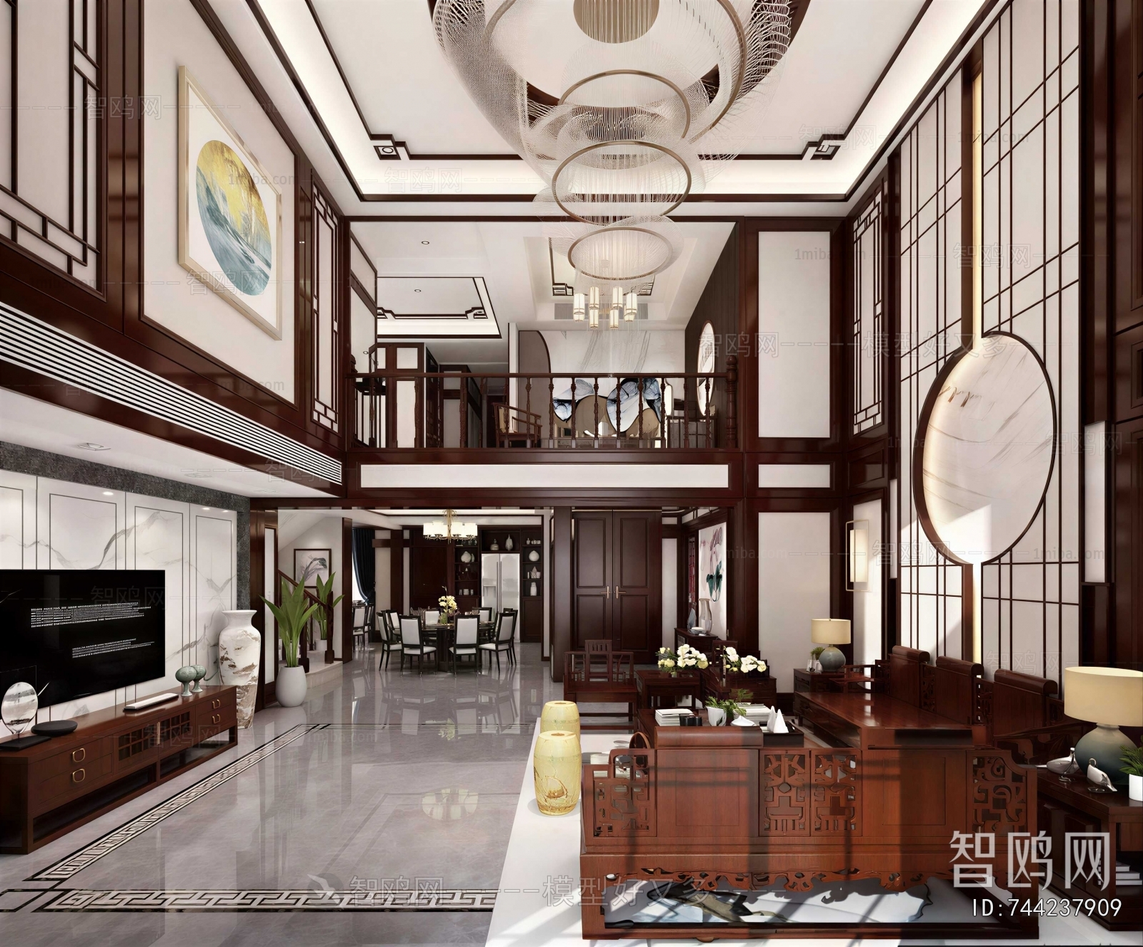 New Chinese Style A Living Room
