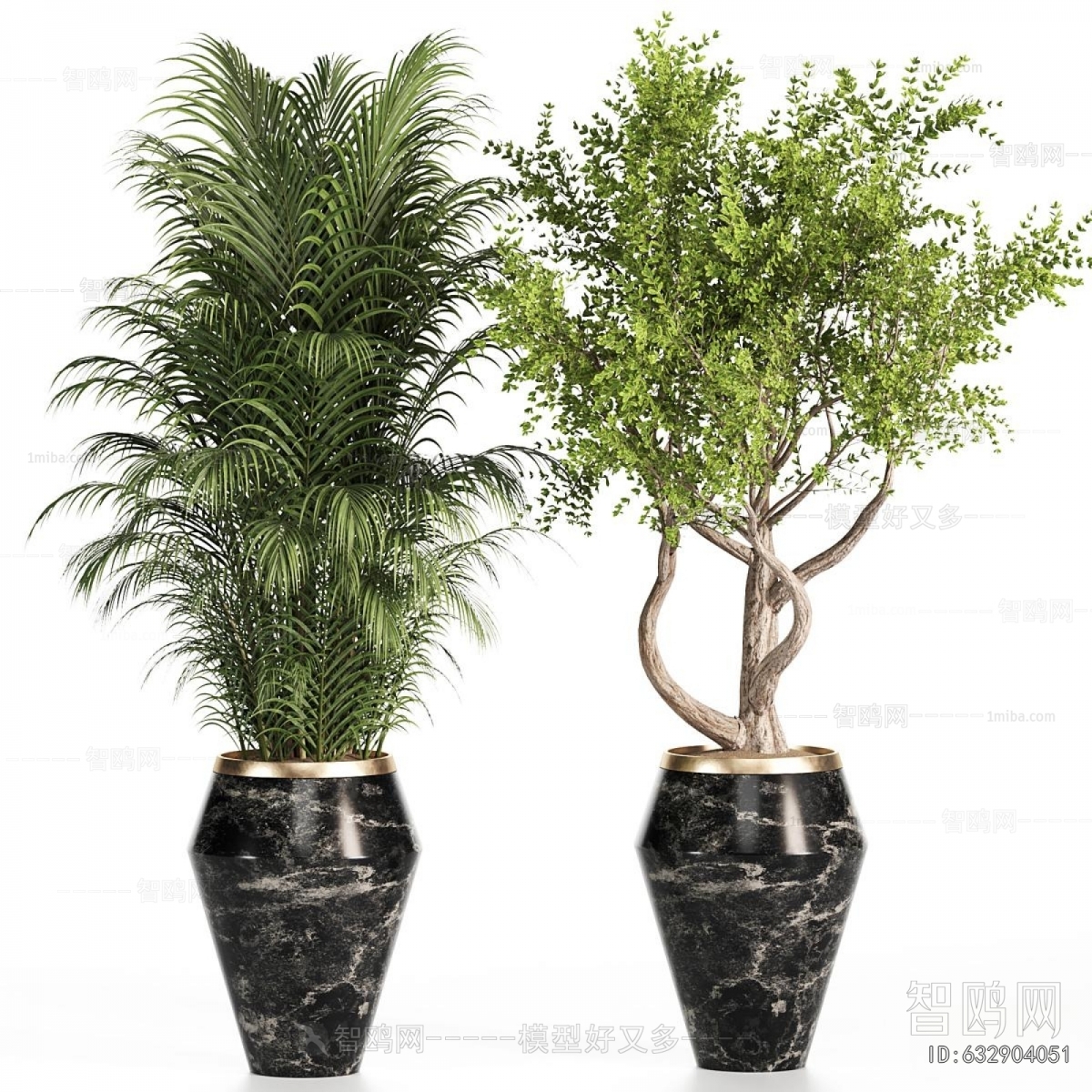 Modern Ground Green Plant Potted Plants