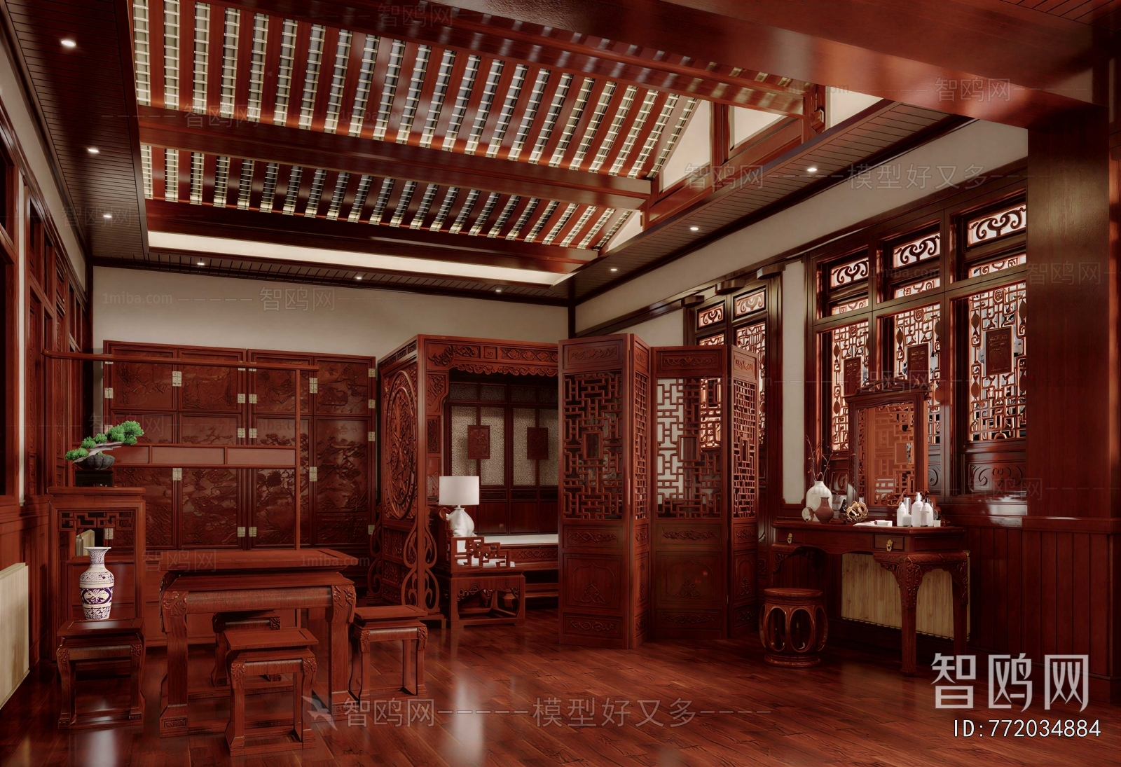 New Chinese Style Bedroom