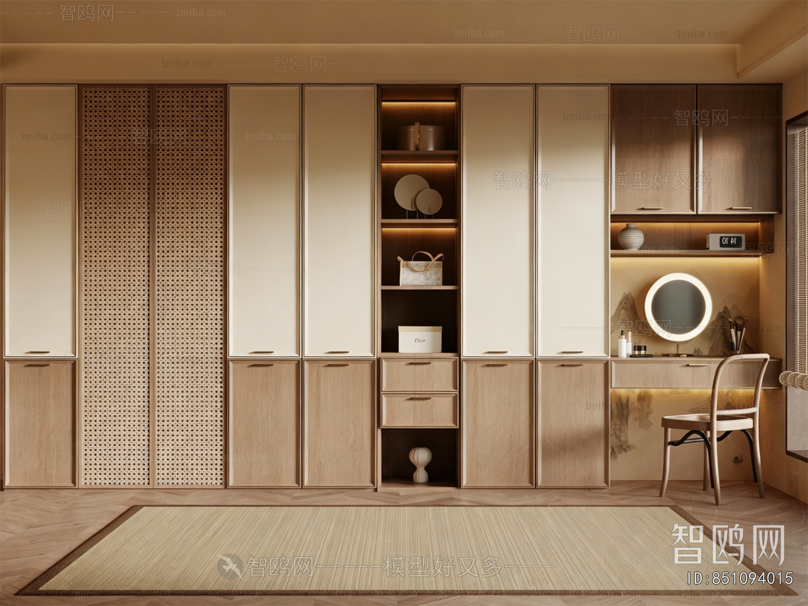New Chinese Style Clothes Storage Area