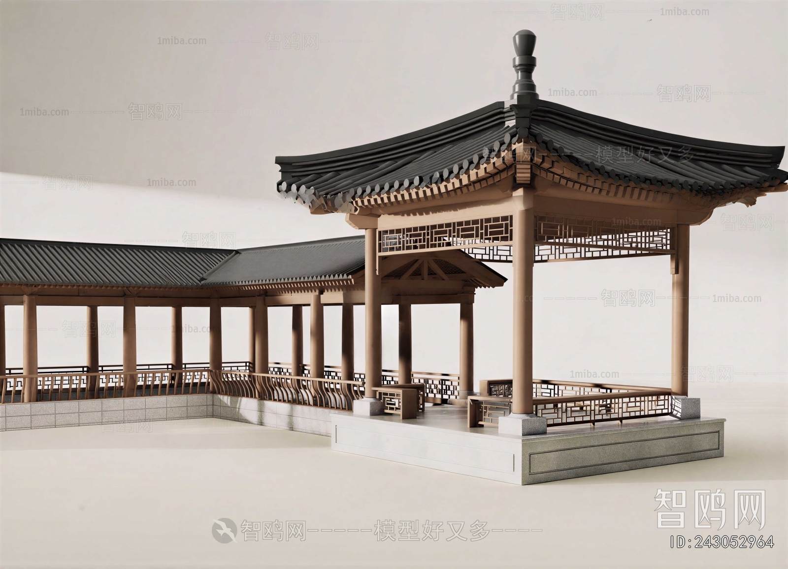 New Chinese Style Ancient Architectural Buildings