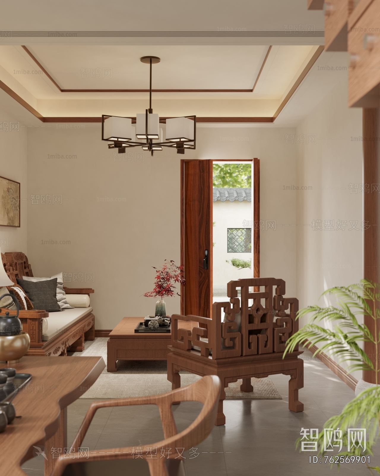New Chinese Style A Living Room