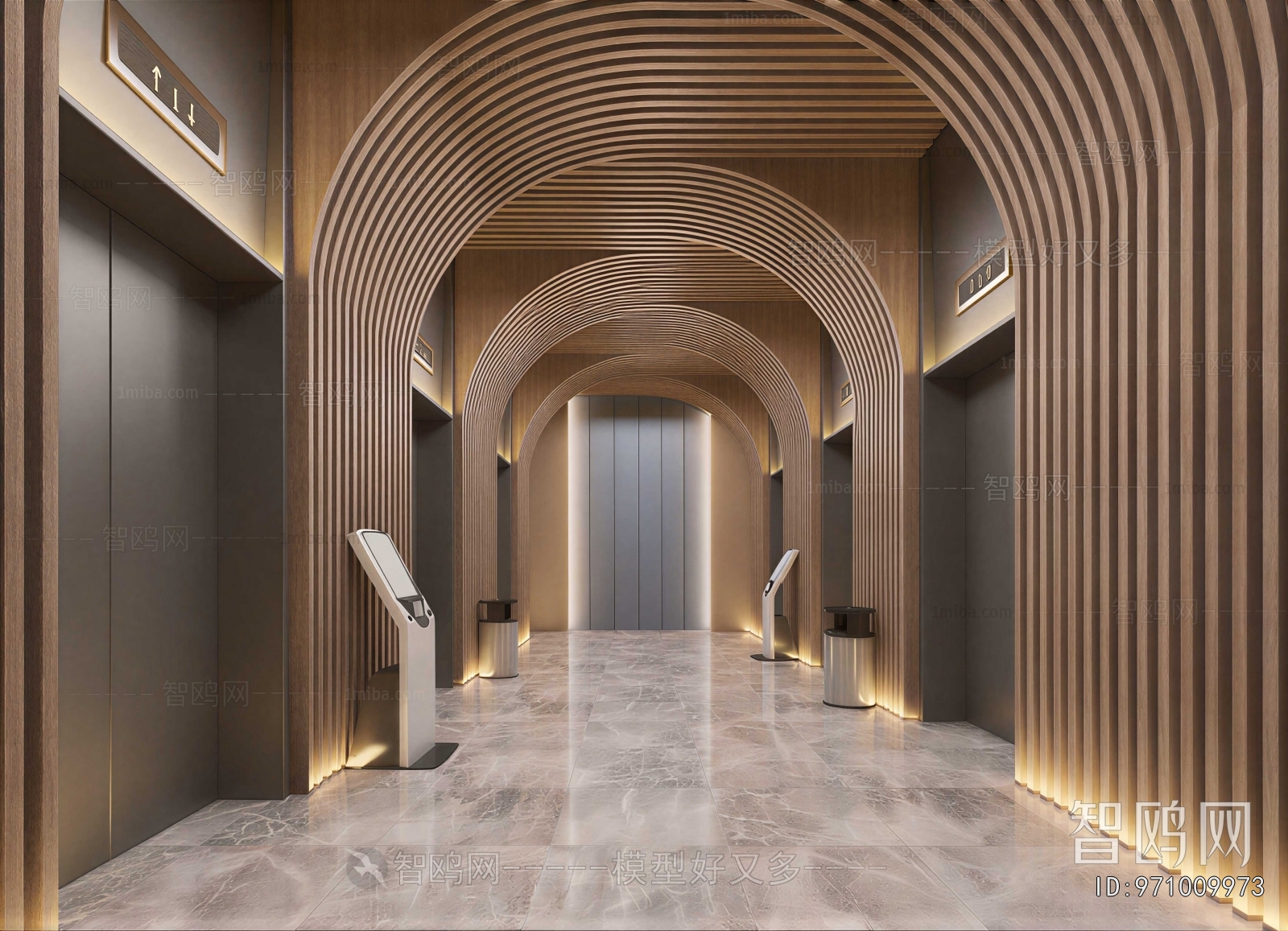 Modern Office Elevator Hall