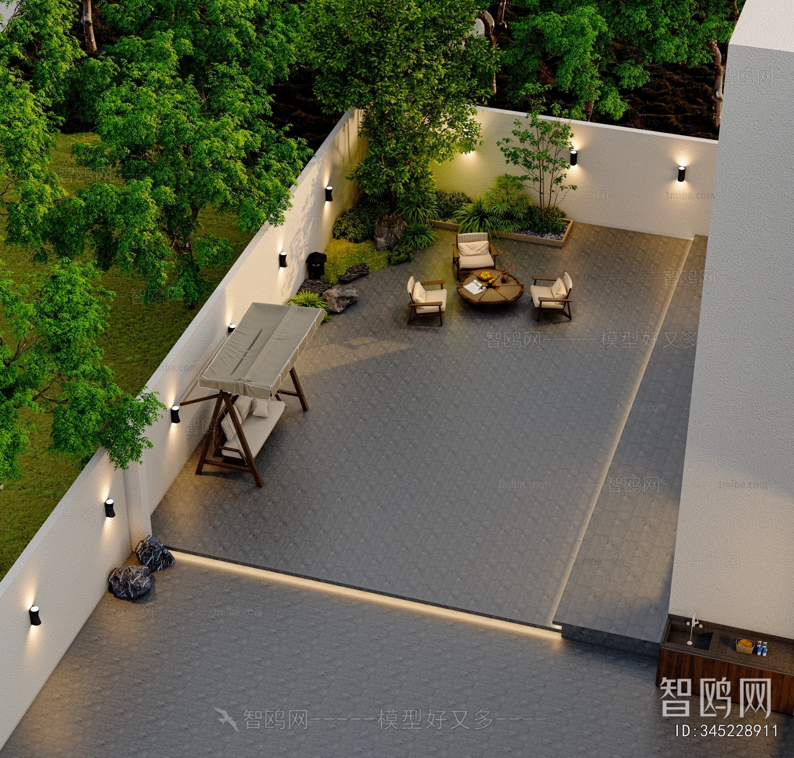 Modern Courtyard/landscape