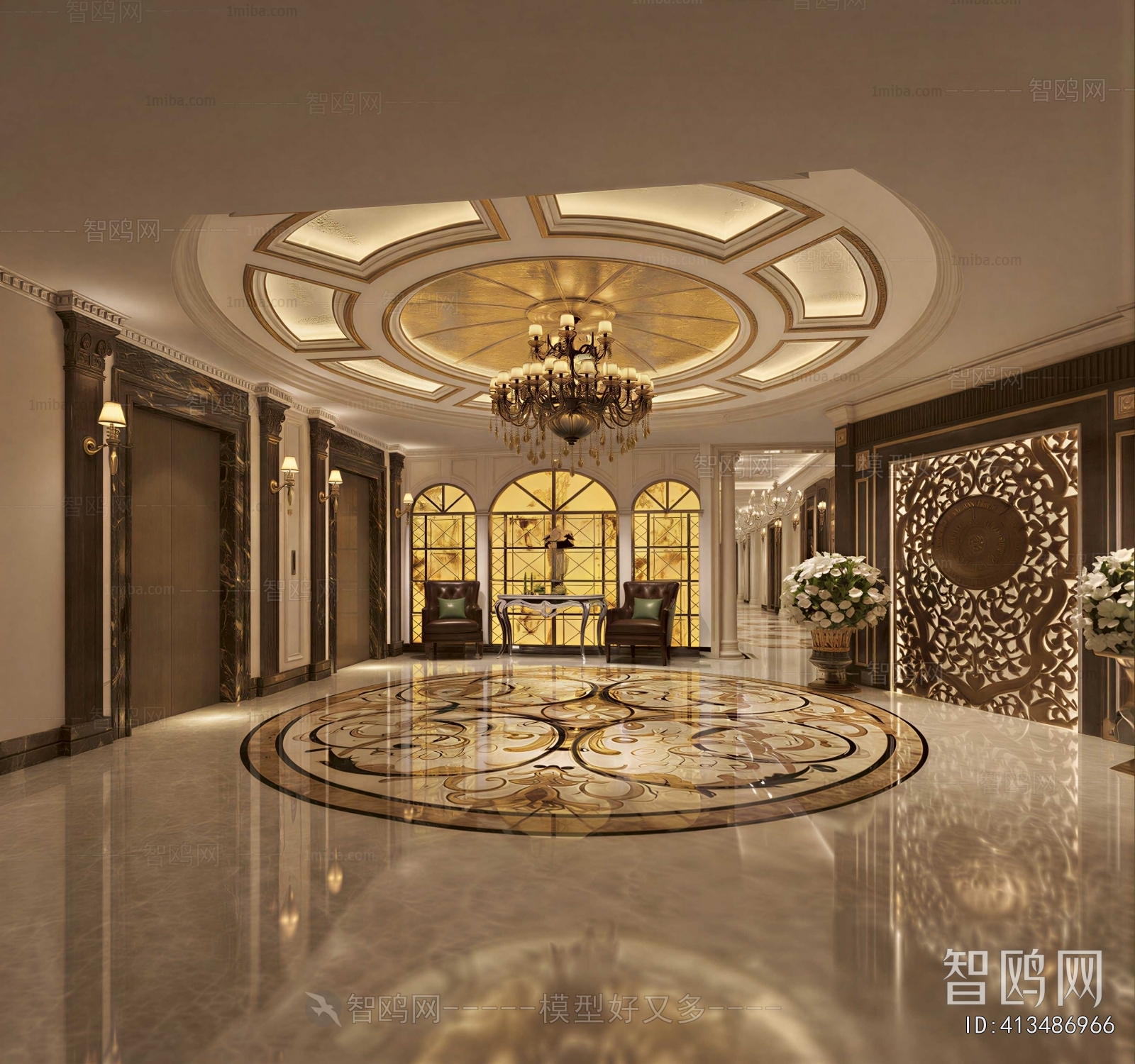 European Style Office Elevator Hall
