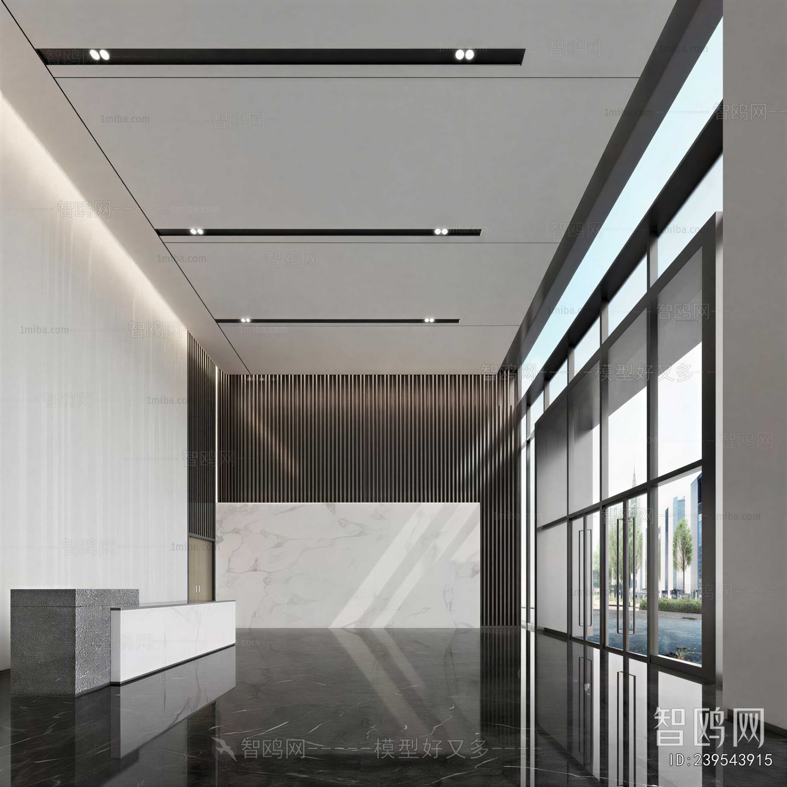 Modern Office Reception Desk