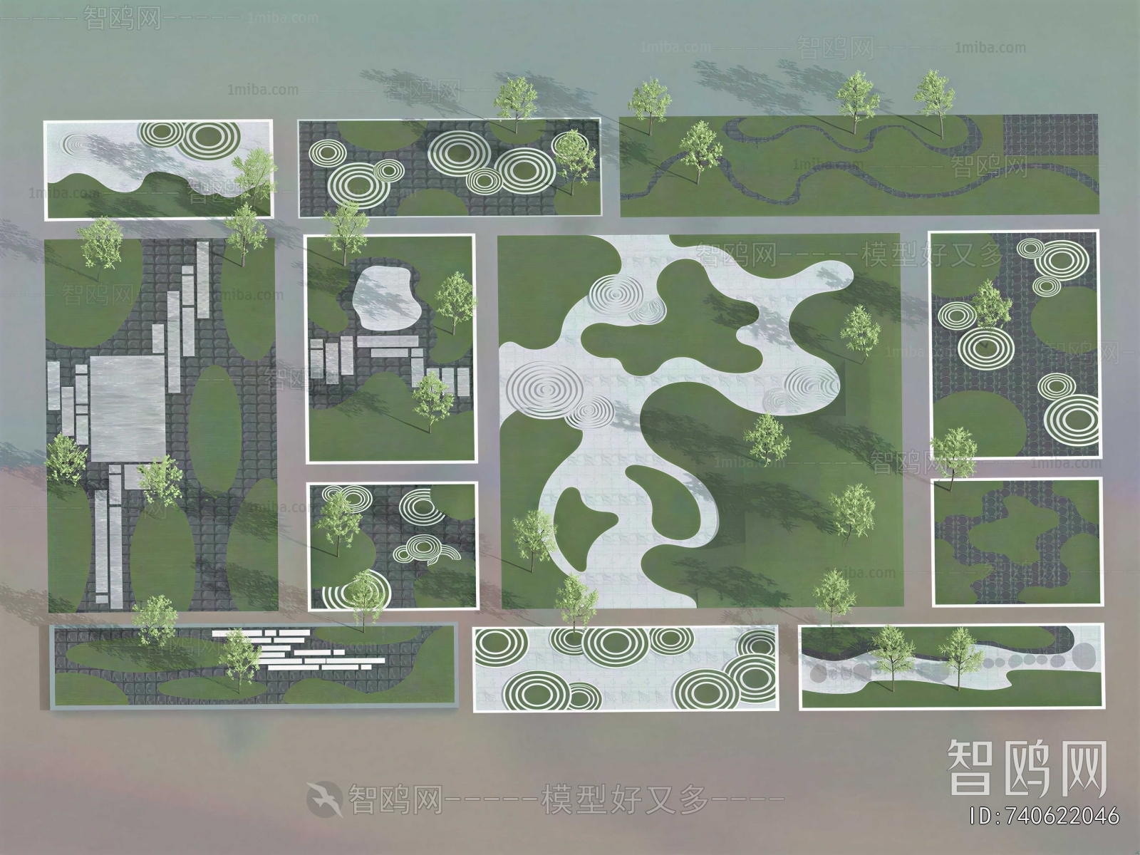 Modern Architectural Bird's-eye View Planning