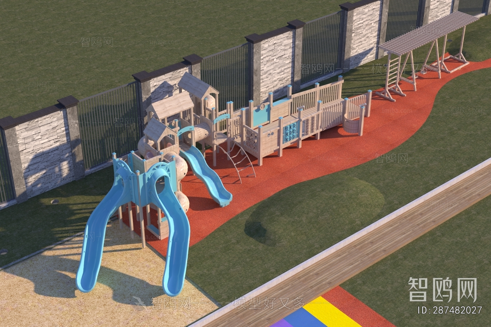 Modern Outdoor Space In Kindergarten