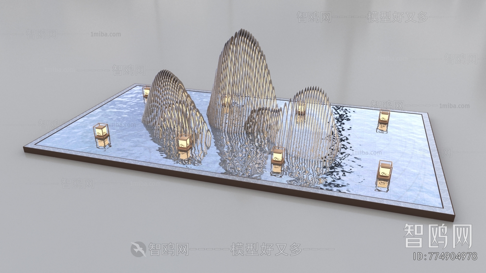 Chinese Style Rockery Waterscape