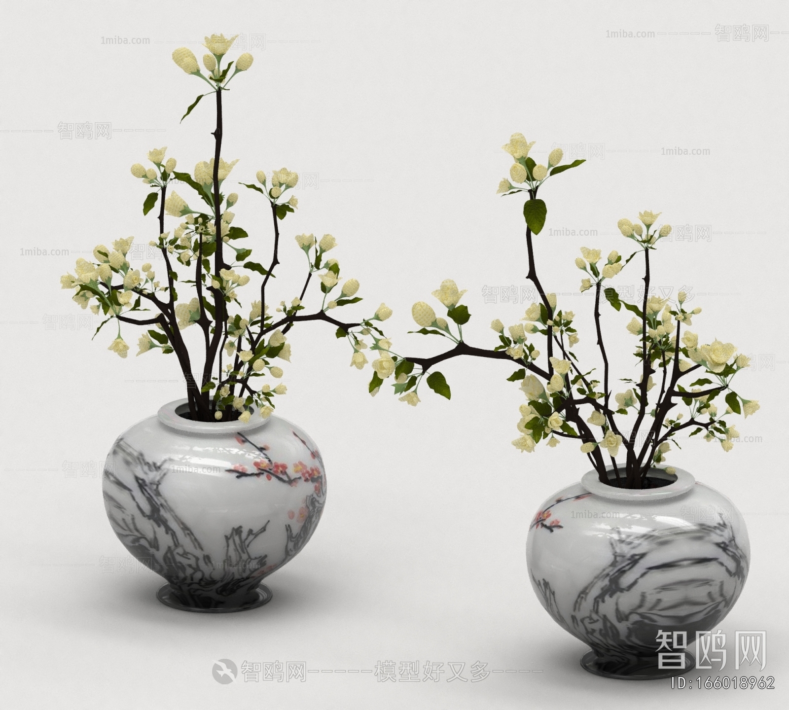 New Chinese Style Potted Green Plant