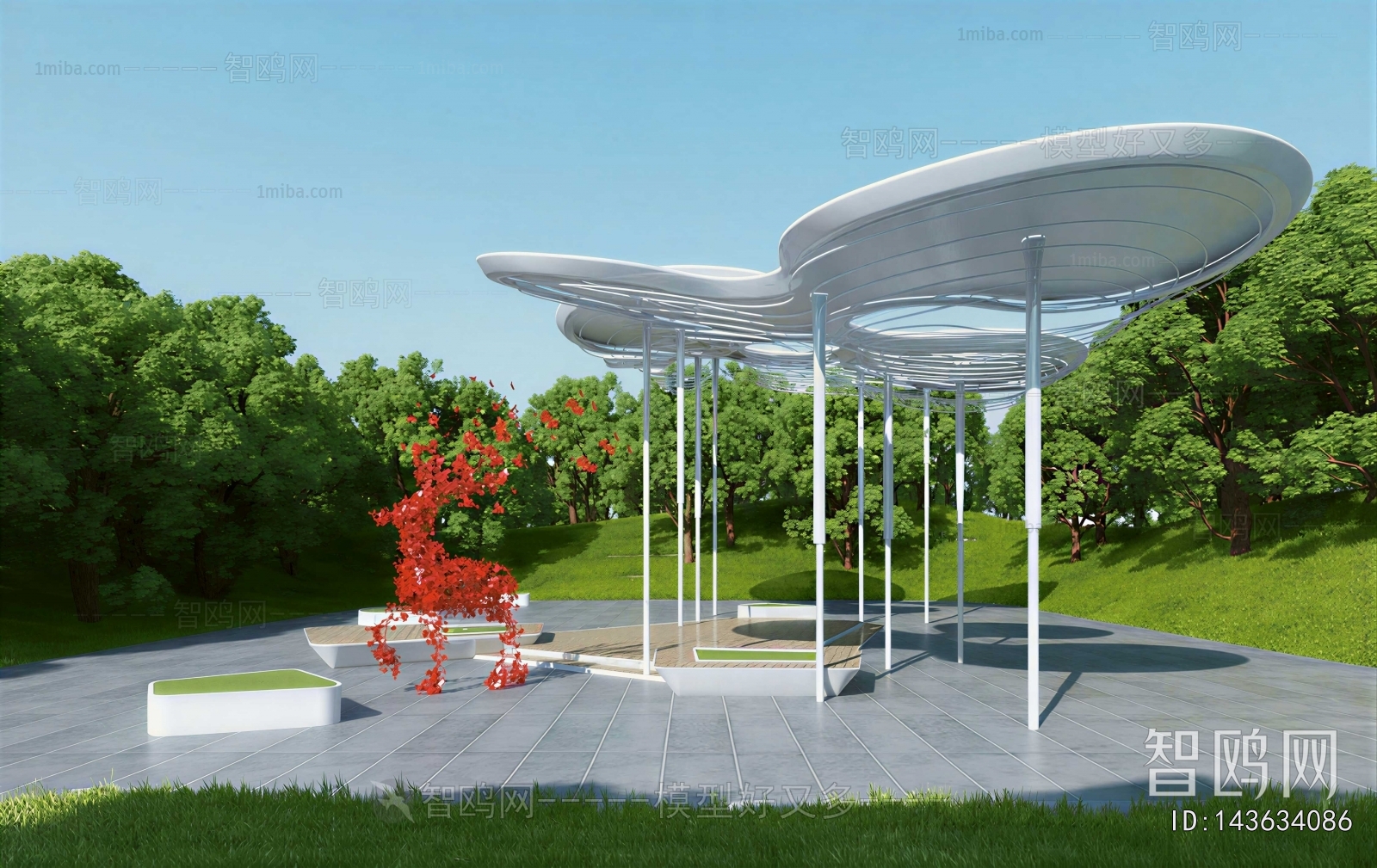 Modern Park Landscape