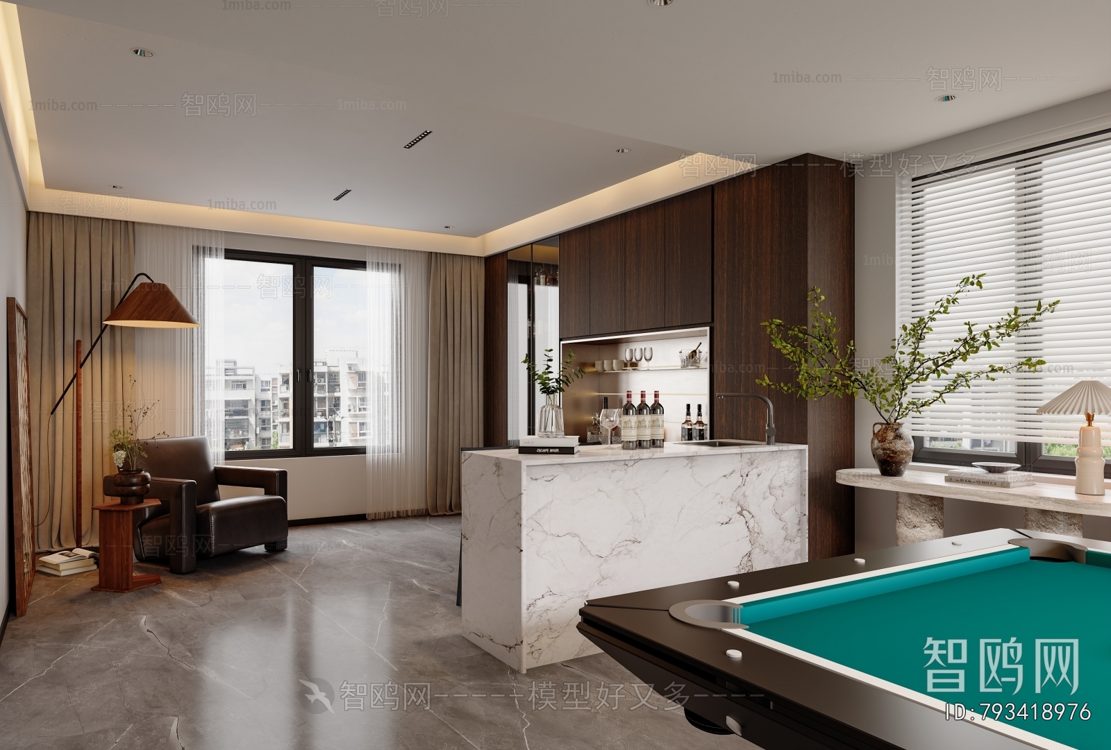 Modern Billiard Room