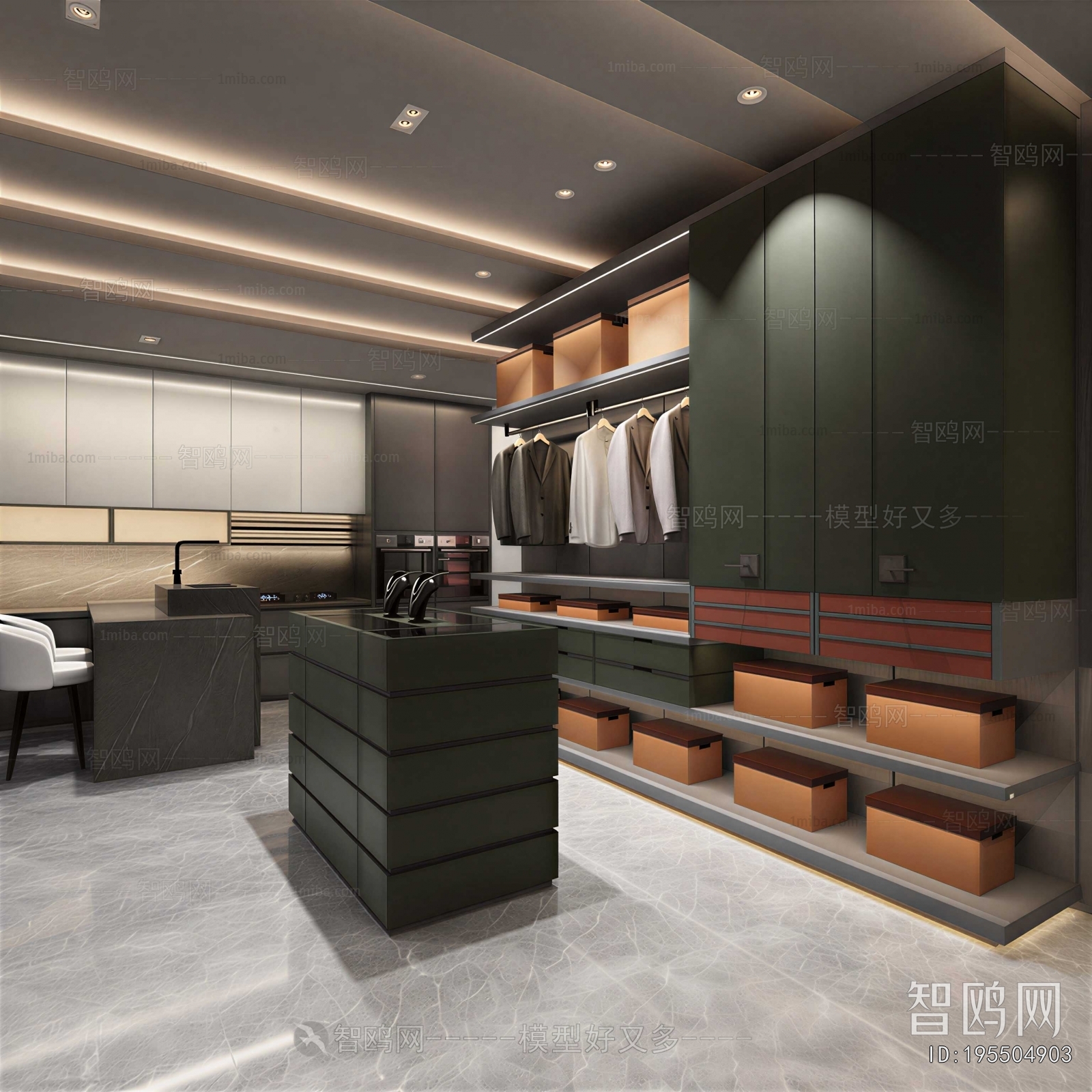 Modern Clothes Storage Area