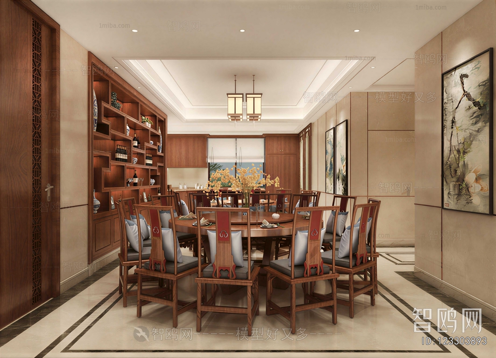 New Chinese Style Dining Room