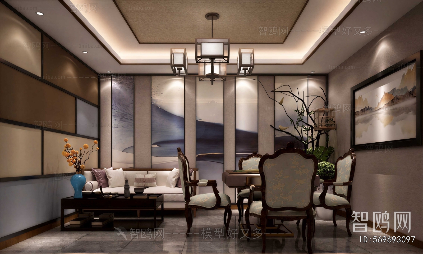 New Chinese Style Chess And Card Room