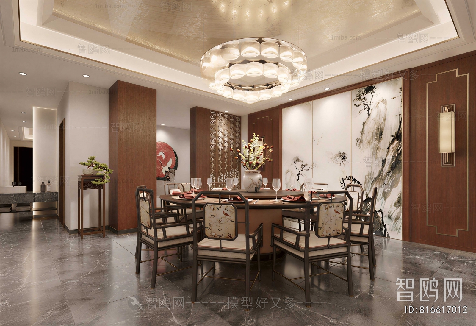 New Chinese Style Dining Room