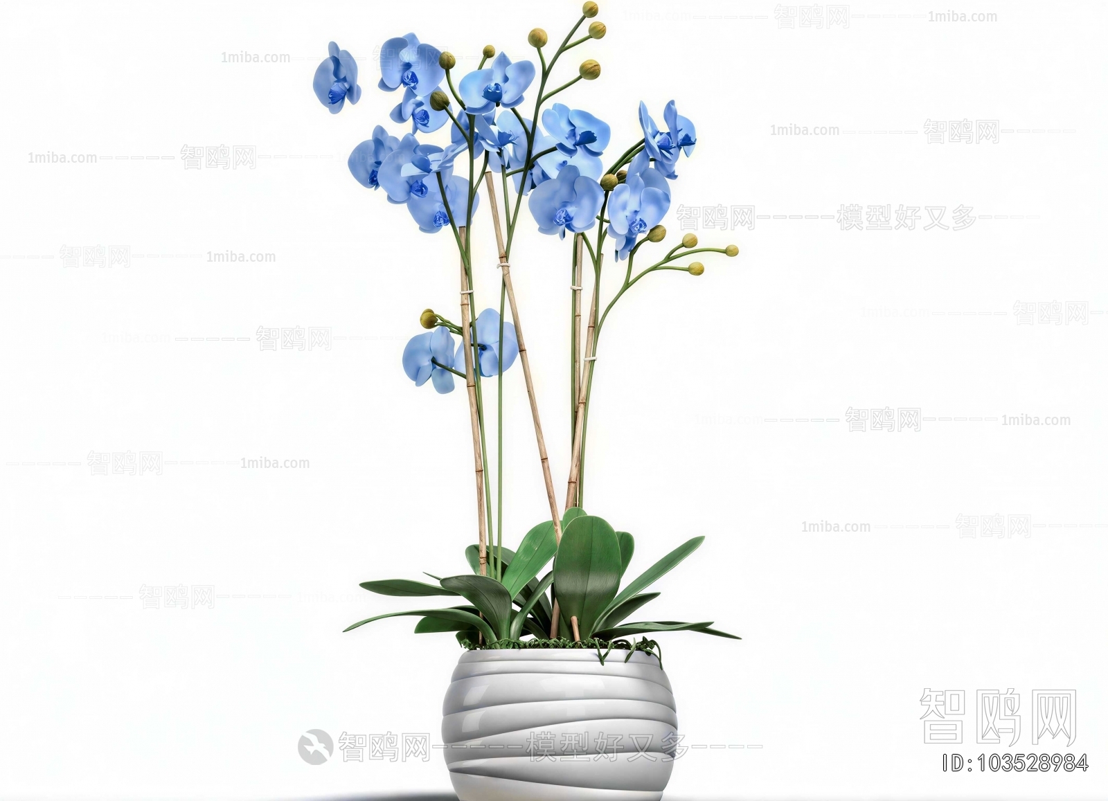 Modern Potted Green Plant