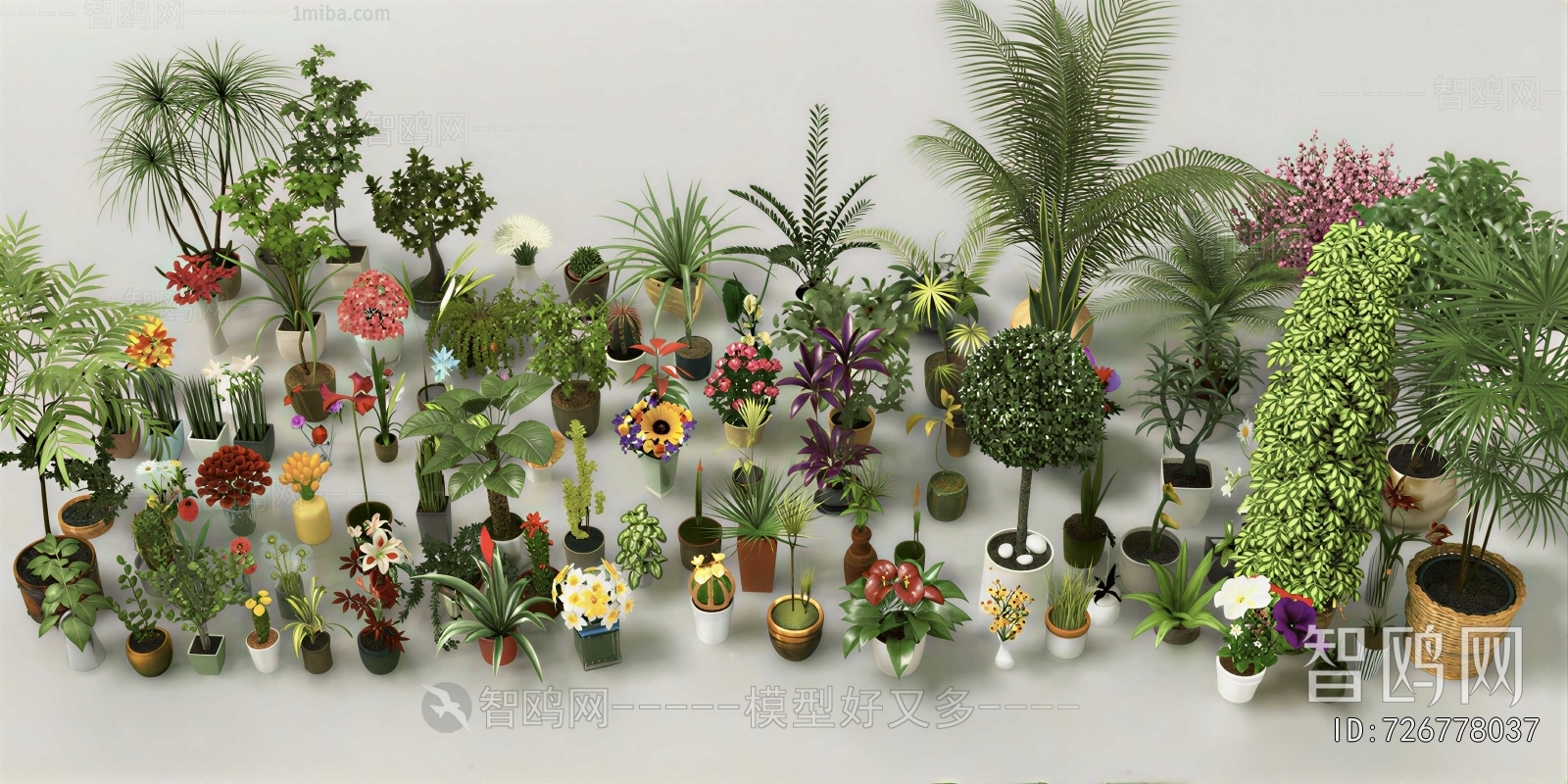 Modern Ground Green Plant Potted Plants