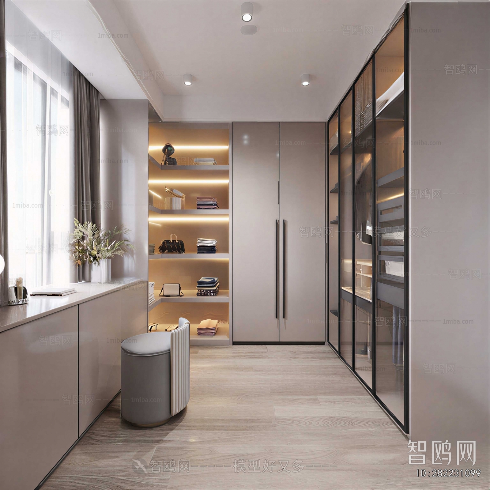 Modern Clothes Storage Area