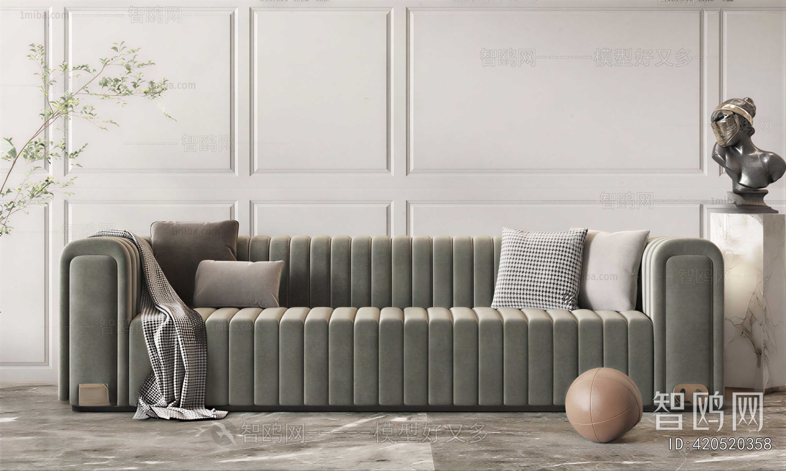 Modern Three-seat Sofa