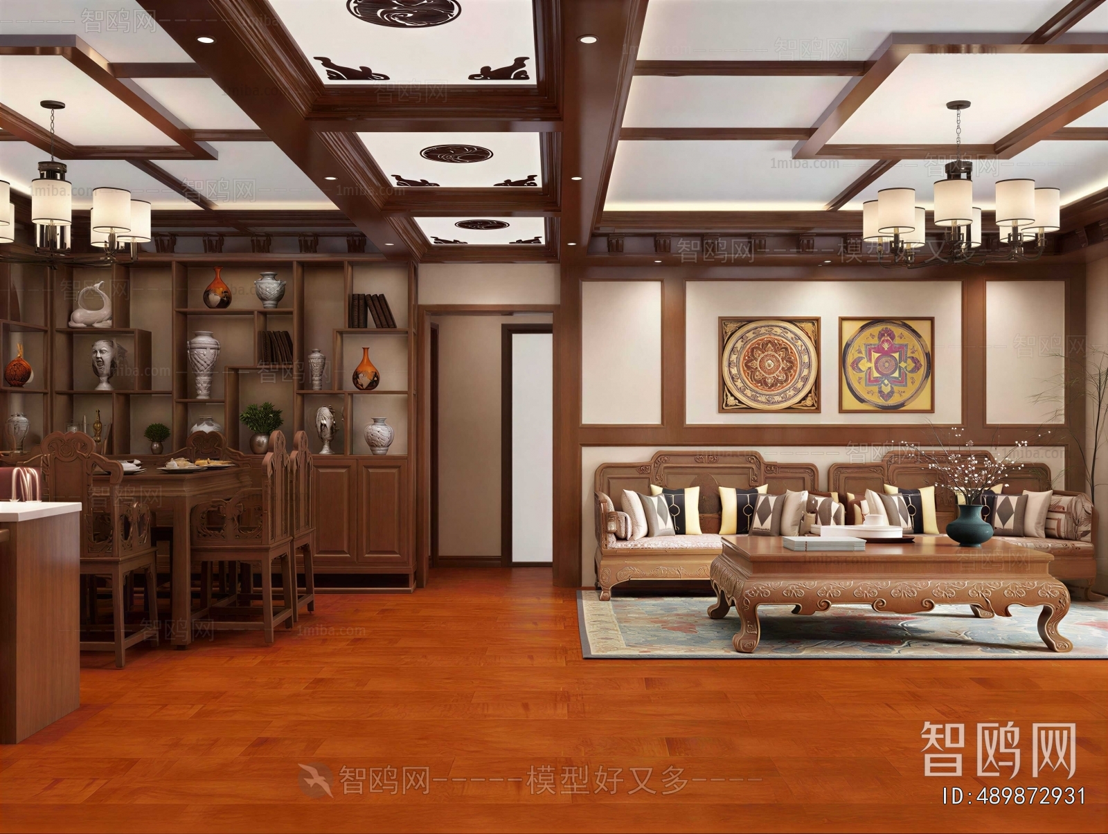 New Chinese Style A Living Room