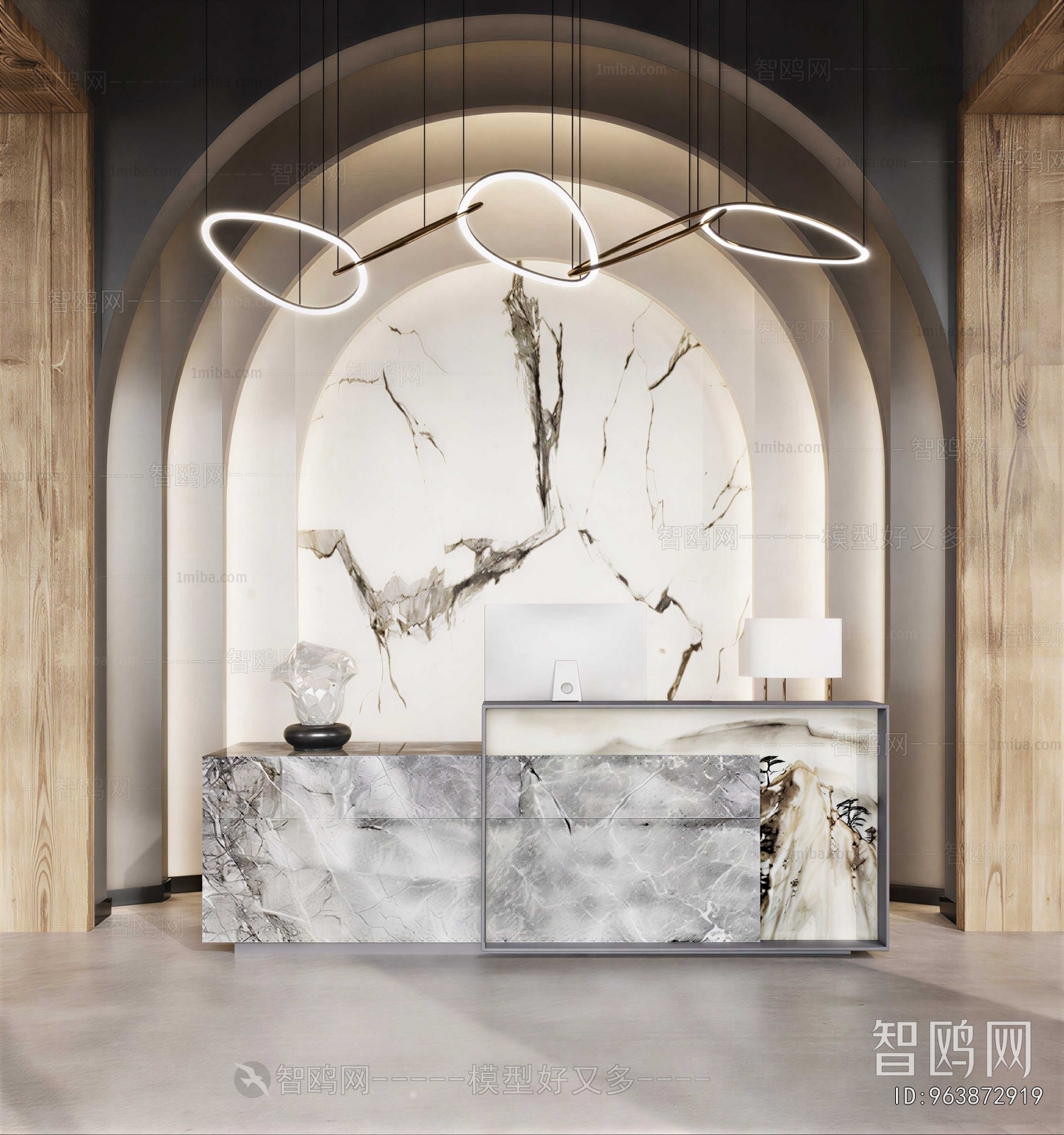 Modern Office Reception Desk