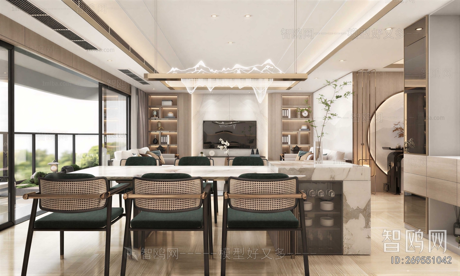 New Chinese Style Dining Room