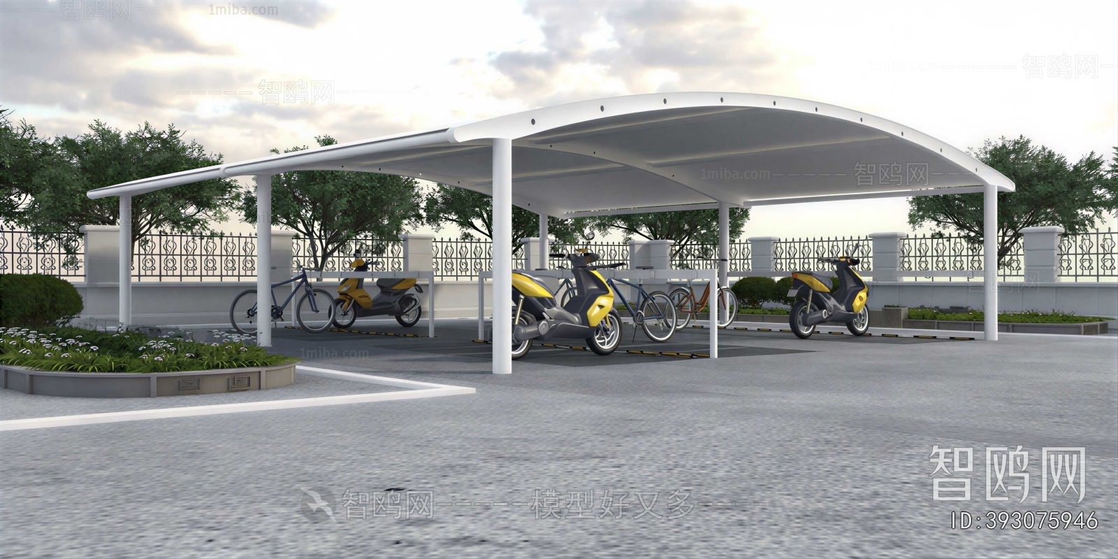 Modern Outdoor Parking Lot