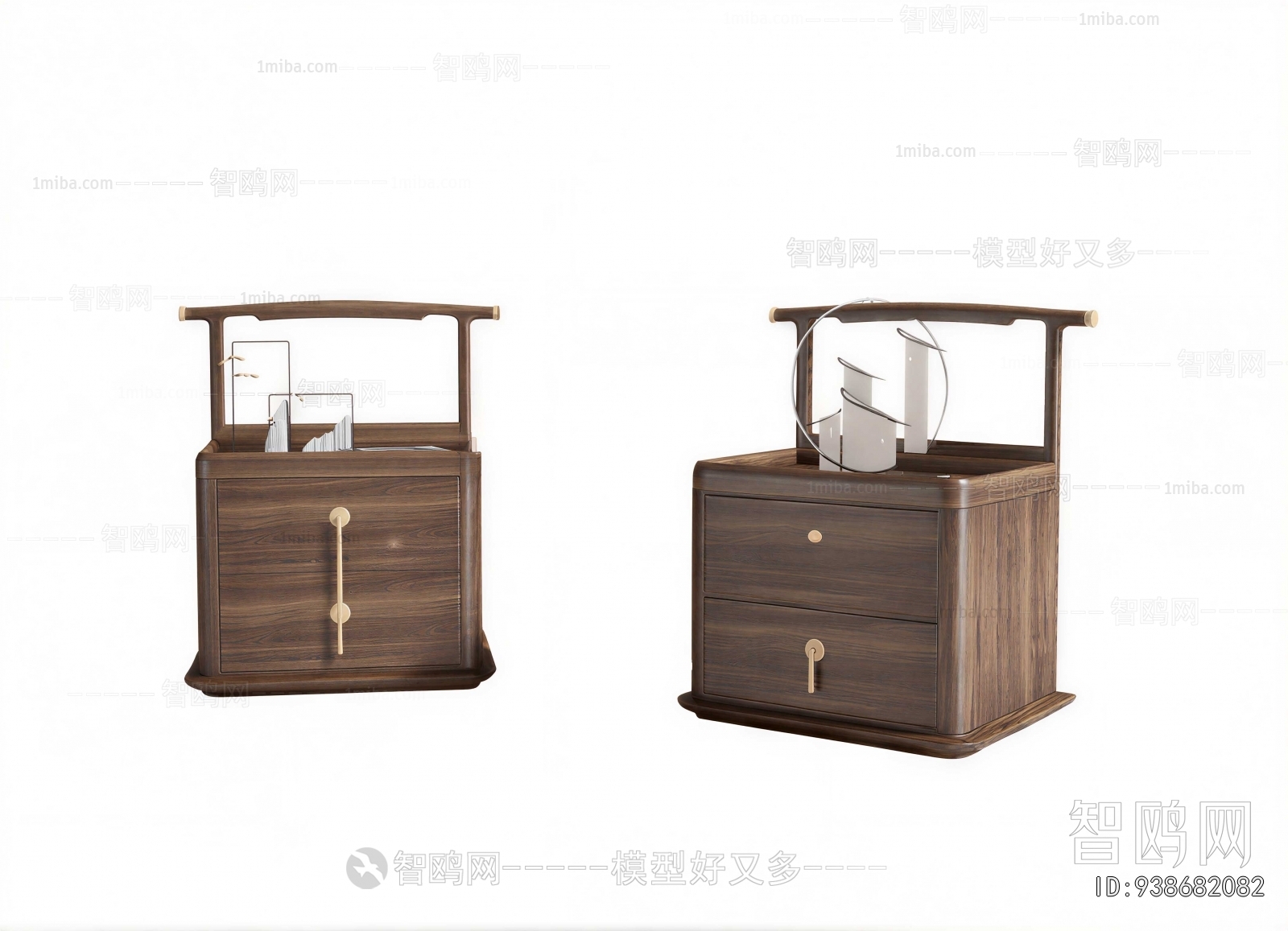 New Chinese Style Bedside Cupboard