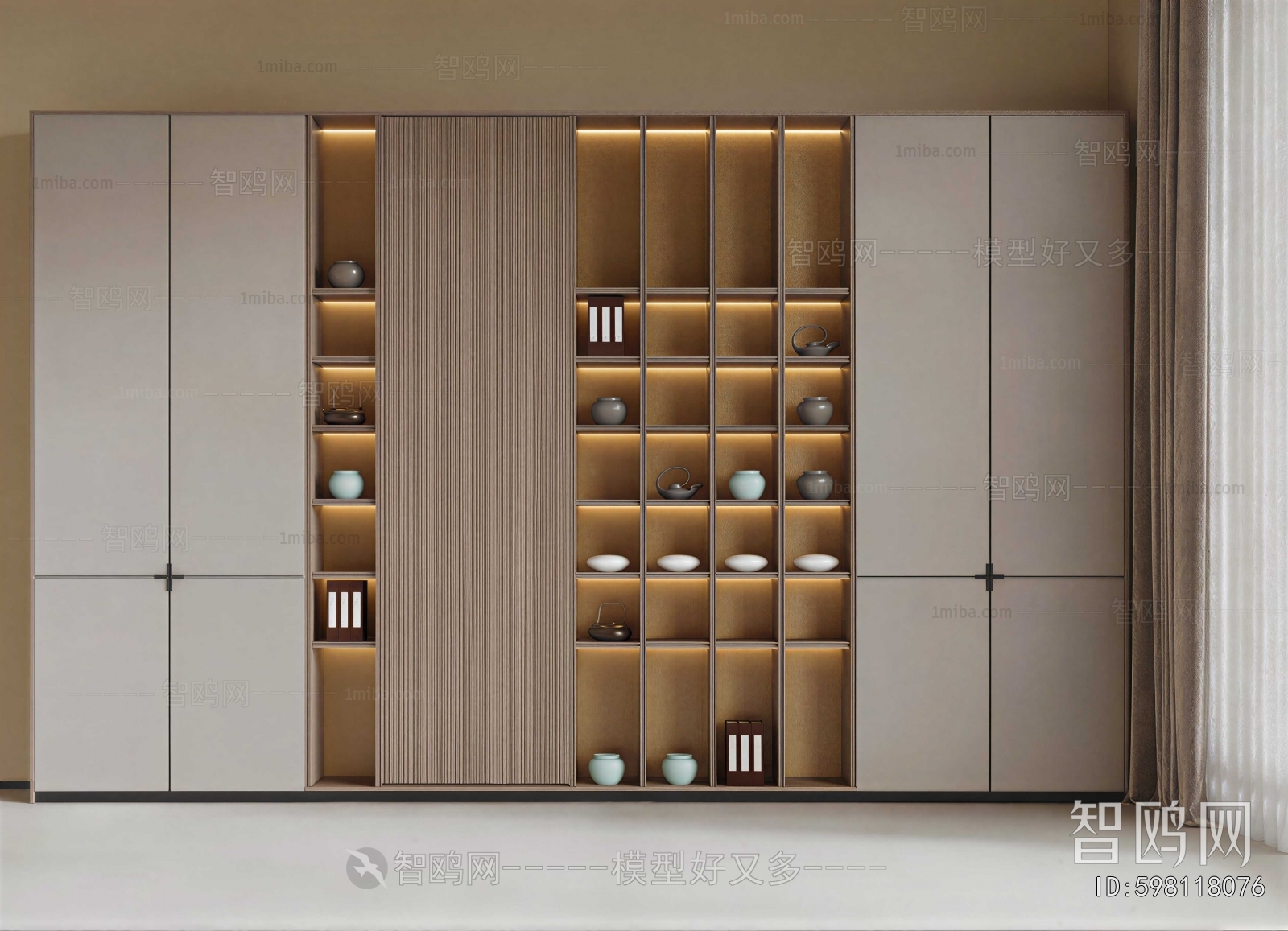 New Chinese Style Decorative Cabinet